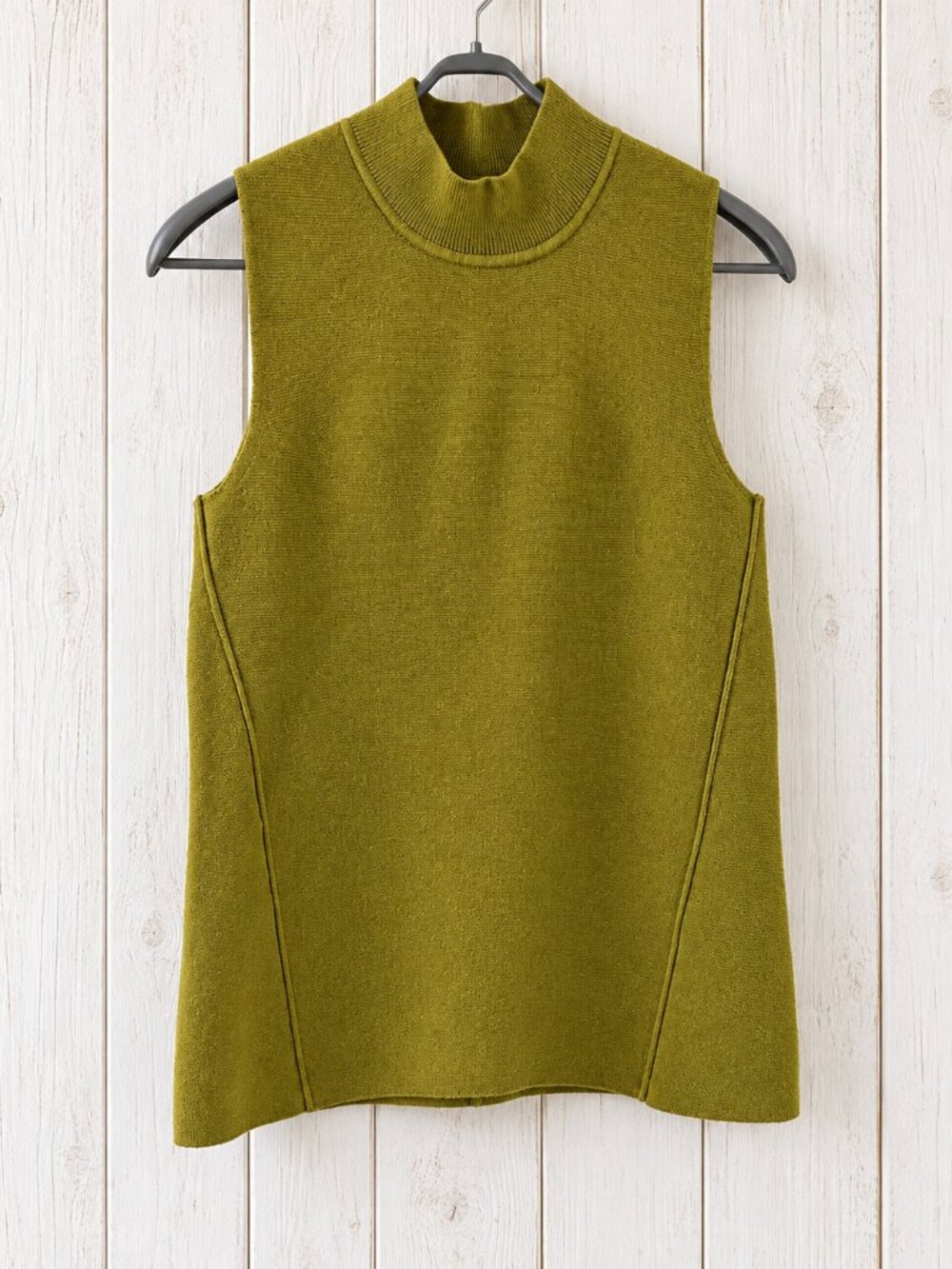 Banana Republic Olive Sleeveless Mock Neck Knit Top XS